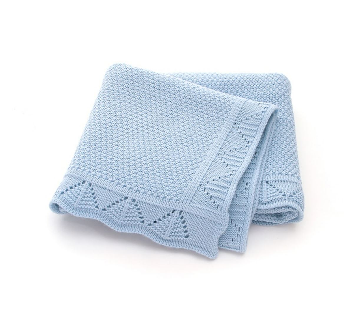 Baby Blue Knitted Newborn blanket